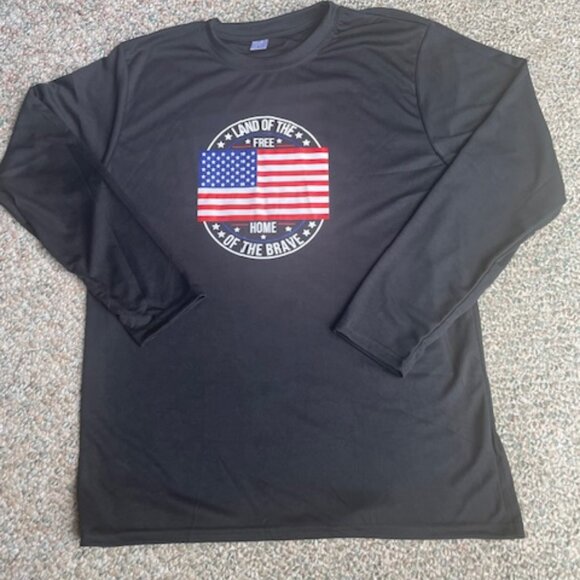 DISABLED VETERANS FOUNDATION *Land of the Free* EAGLE L/S T SHIRT Mens Lrg New - Picture 1 of 2